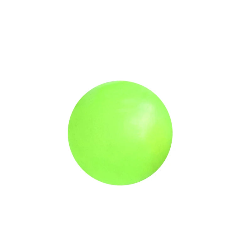 45/65mm Sticky Wall Ball Stress Relief Ceiling Balls Soft TPR Kids Decompression Toy Tossing Squash Ball Luminous Target Ball