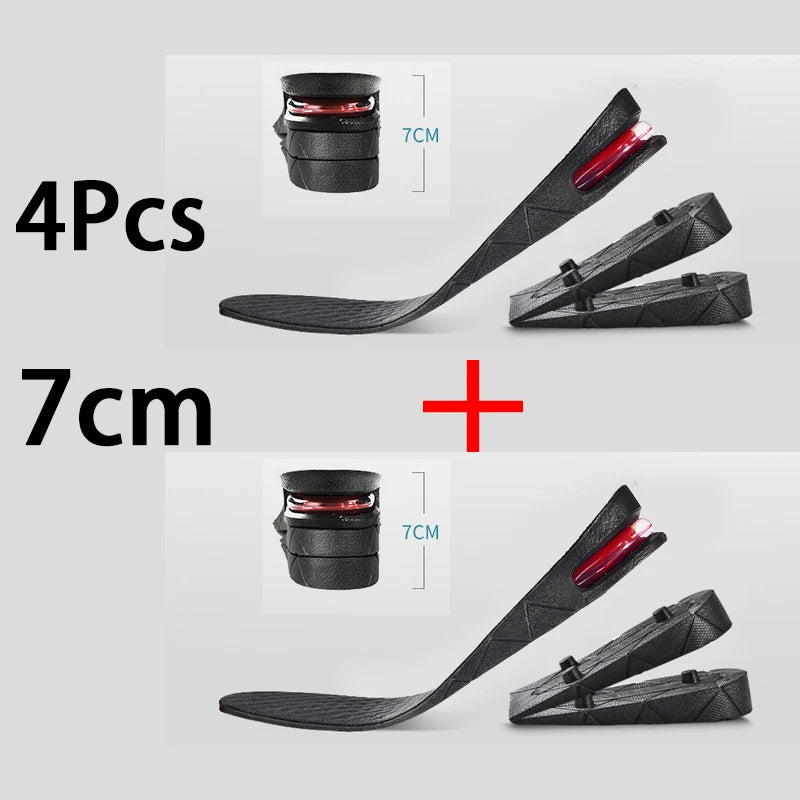 Height Increase Insole Invisible Heightening Template Air Cushion Shoe Inserts Variable Height Insoles Adjustable Cut Foot Pad