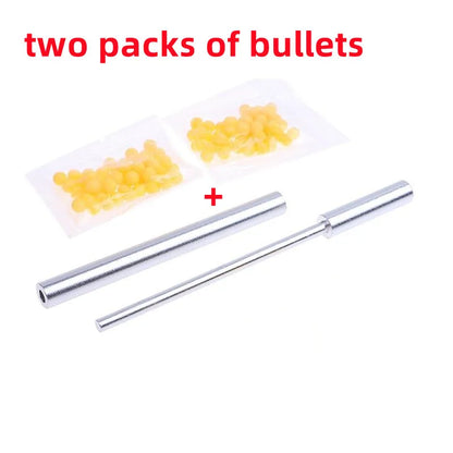 Soft Pinball Launcher Guns Toy Aluminum Alloy Small Ball Shooter Crackling Tube Bamboo Shooting Game Interesting Cracking Toys