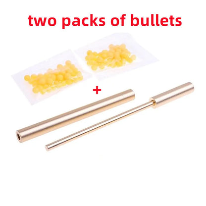 Soft Pinball Launcher Guns Toy Aluminum Alloy Small Ball Shooter Crackling Tube Bamboo Shooting Game Interesting Cracking Toys